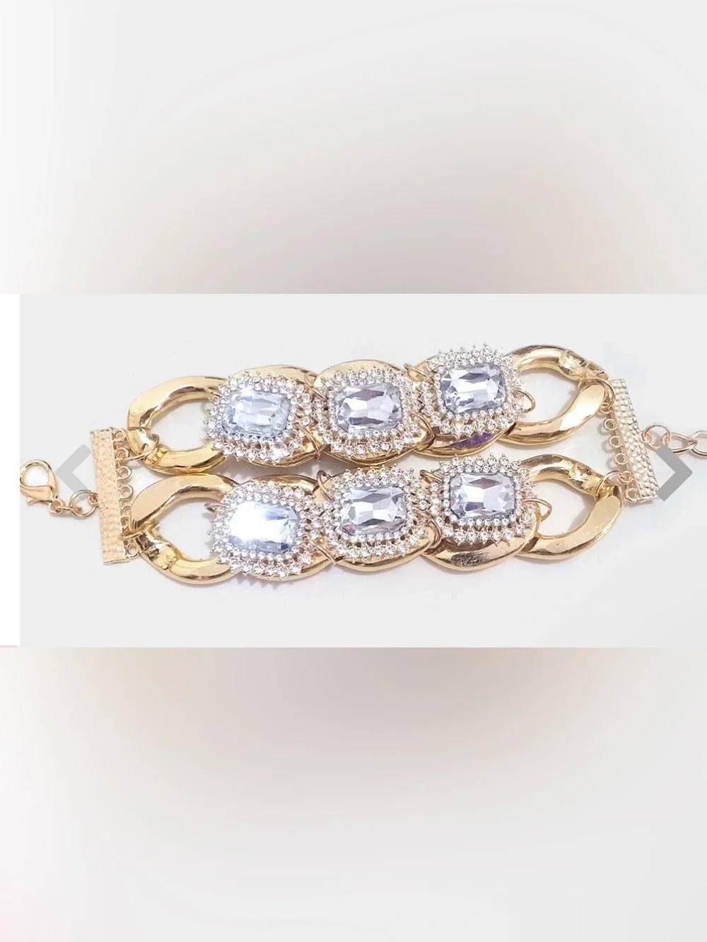 Gold Crystal Statement Bracelet